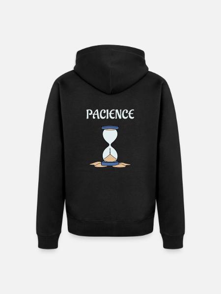 Sablier pacience - Veste à capuche bio Premium Unisexe - noir
