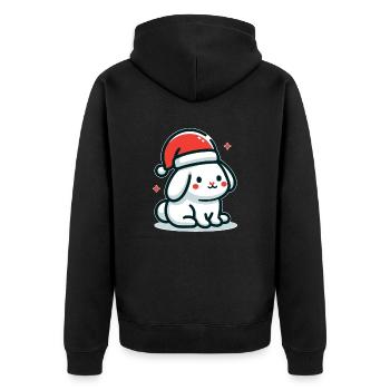 Chien de Noël - Veste à capuche bio Premium Unisexe - noir - Dos - Nico (187cm)