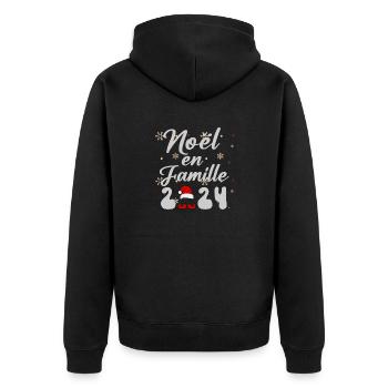 Noël en famille 2024 - Veste à capuche bio Premium Unisexe - noir - Dos - Nico (187cm)