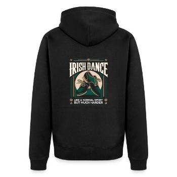Fier de la danse irlandaise - Veste à capuche bio Premium Unisexe - noir - Dos - Nico (187cm)