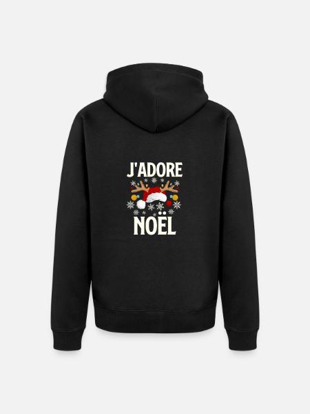 J adore Noël - Veste à capuche bio Premium Unisexe - noir