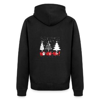 Hohoho sapins de Noël - Veste à capuche bio Premium Unisexe - noir - Dos - Nico (187cm)
