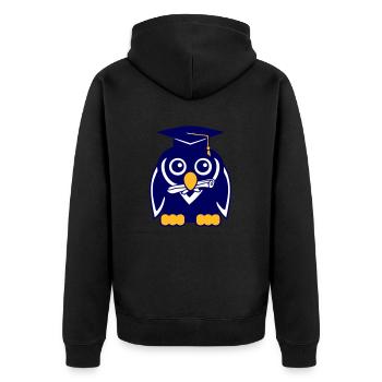 Penguin Graduation Abitur College School Certificate - Veste à capuche bio Premium Unisexe - noir - Dos - Nico (187cm)