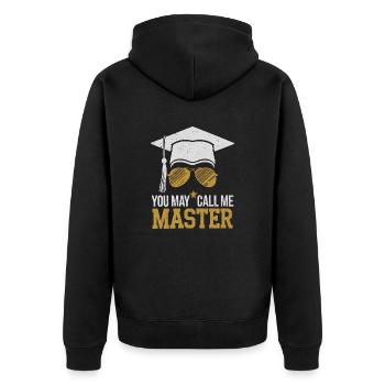 Design amusant pour le master - Veste à capuche bio Premium Unisexe - noir - Dos - Nico (187cm)