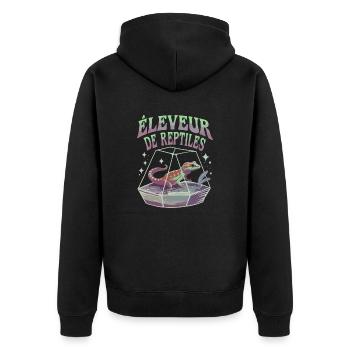 Éleveur de reptiles - Veste à capuche bio Premium Unisexe - noir - Dos - Nico (187cm)