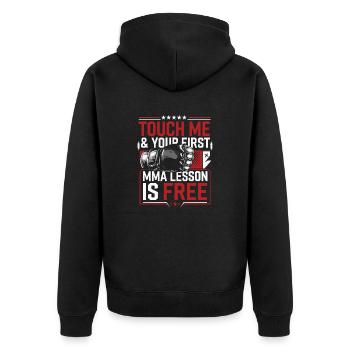 Pour les vrais pratiquants d’arts martiaux - Veste à capuche bio Premium Unisexe - noir - Dos - Nico (187cm)