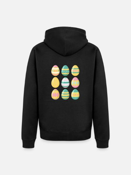 Ostereier - Unisex Premium Bio Zip Hoodie - Schwarz