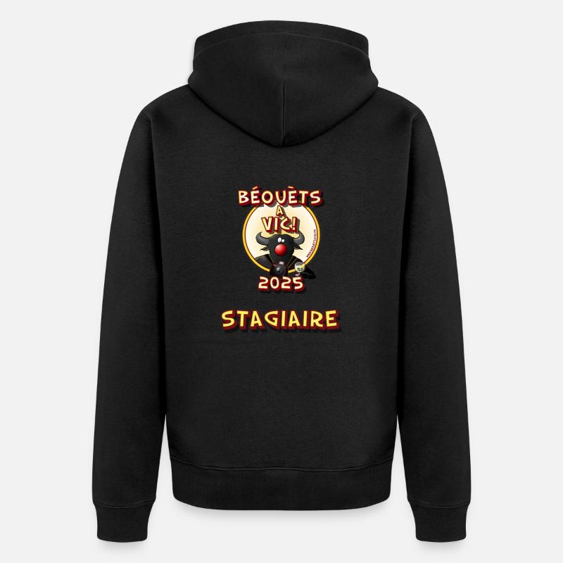 Beouets 2025 stagiare - Veste à capuche bio Premium Unisexe - noir