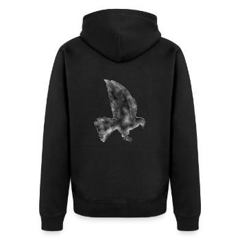 Colombe - Veste à capuche bio Premium Unisexe - noir - Dos - Nico (187cm)