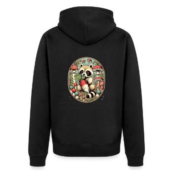 raton laveur mignon - Veste à capuche bio Premium Unisexe - noir - Dos - Nico (187cm)
