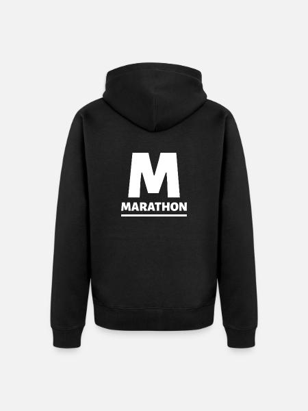 Triathlon Swim Bike Run Marathon - Unisex Premium Organic Zip Hoodie - black