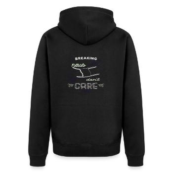 fun birthday quote bday funny joke gift - Unisex Premium Organic Zip Hoodie - black - Back - Nico (187cm)