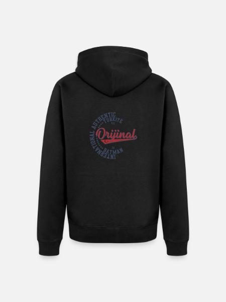 Batmanlı - Unisex Premium Organic Zip Hoodie - black