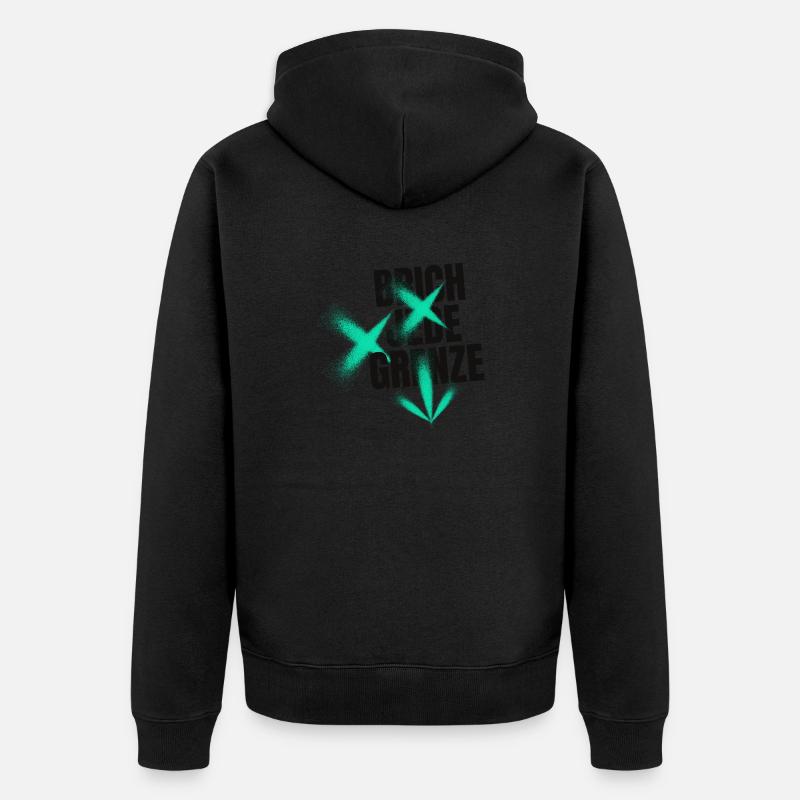 Briser toutes les frontières - Veste à capuche bio Premium Unisexe - noir