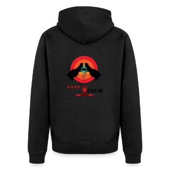 yoga - Veste à capuche bio Premium Unisexe - noir - Dos - Nico (187cm)