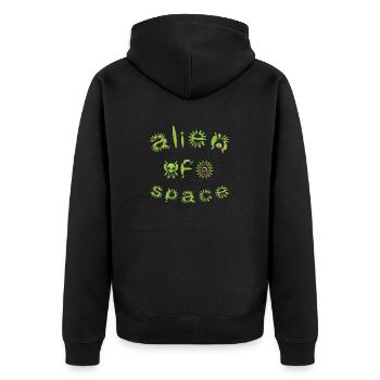 Alien UFO space soucoupe volante spatiale alien - Veste à capuche bio Premium Unisexe - noir - Dos - Nico (187cm)