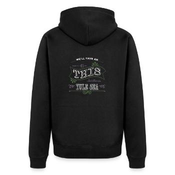 Ordinateur Idée Cadeau Arbre de Noël Dino Cadeau - Veste à capuche bio Premium Unisexe - noir - Dos - Nico (187cm)