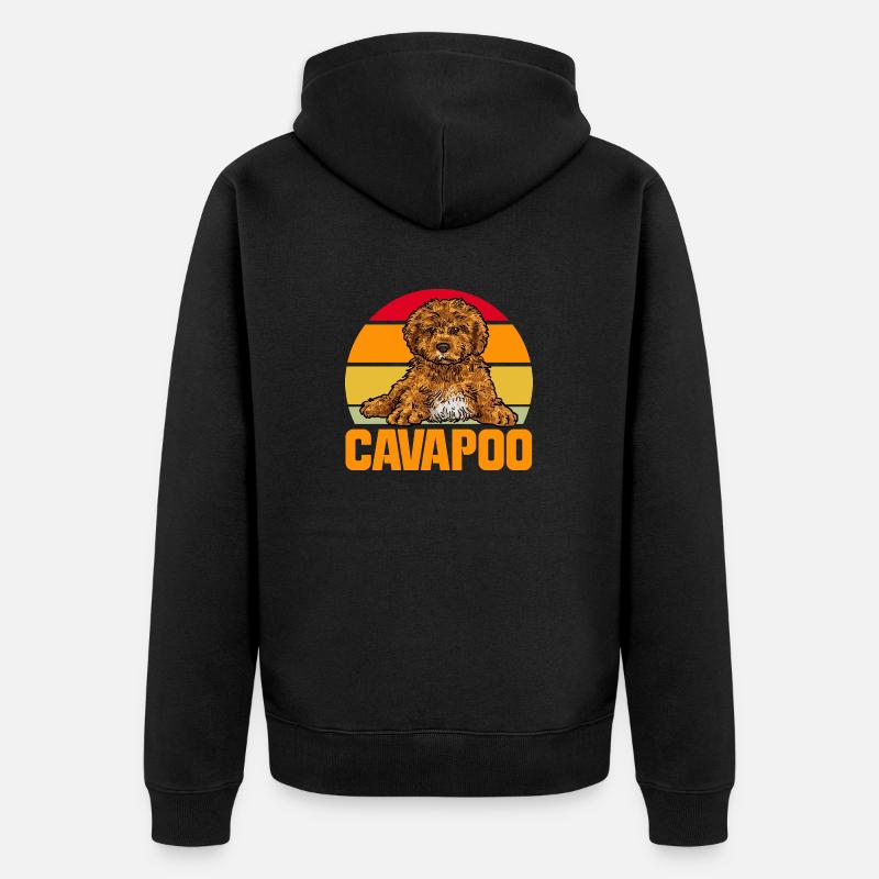 Cavapoo Cavoodle Capoodle Chien - Veste à capuche bio Premium Unisexe - noir