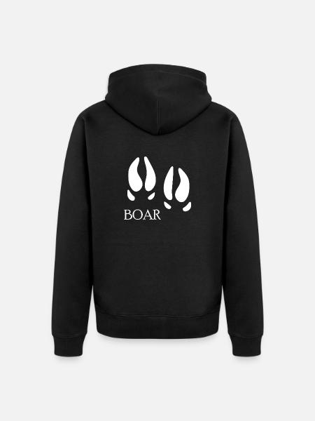 CHIEN CHAT SANGLIER - Veste à capuche bio Premium Unisexe - noir