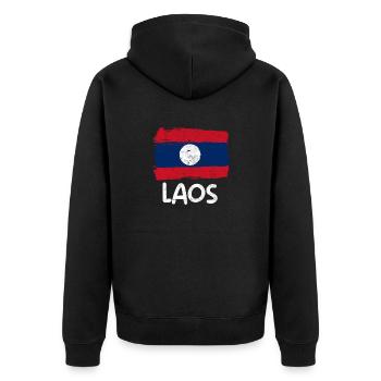 Laos Laos Laotian Fille Robe Lao I Cadeau - Veste à capuche bio Premium Unisexe - noir - Dos - Nico (187cm)