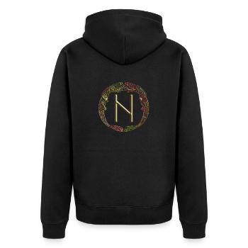 Hagal - Veste à capuche bio Premium Unisexe - noir - Dos - Nico (187cm)