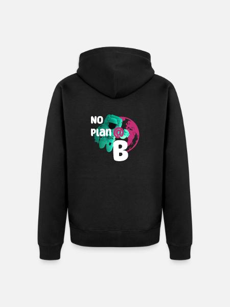 No plan B - Unisex Premium Organic Zip Hoodie - black