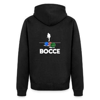 Bocce Bocci Colorful Balls Player I Gift - Unisex Premium Organic Zip Hoodie - black - Back - Nico (187cm)