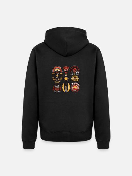 African folklore - Unisex Premium Organic Zip Hoodie - black