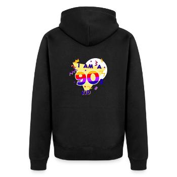 Geburtstag - Unisex Premium Bio Zip Hoodie - Schwarz - Hinten - Nico (187cm)