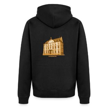Offenburg Rathaus Ortenaukreis Baden-Württemberg - Unisex Premium Organic Zip Hoodie - black - Back - Nico (187cm)