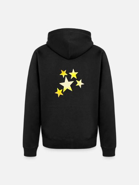Star - Unisex Premium Organic Zip Hoodie - black