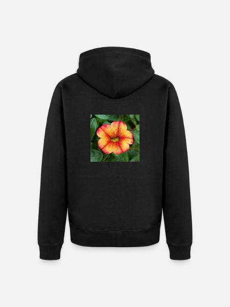 Petunie - Unisex Premium Bio Zip Hoodie - Schwarz
