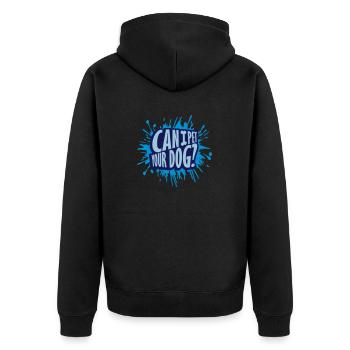 Caressez votre chien en disant - Veste à capuche bio Premium Unisexe - noir - Dos - Nico (187cm)