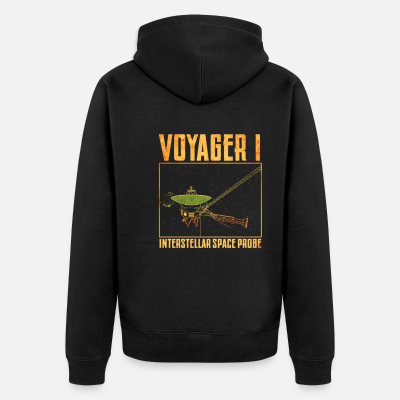 Sonde spatiale Voyager 1 - Veste à capuche bio Premium Unisexe - noir