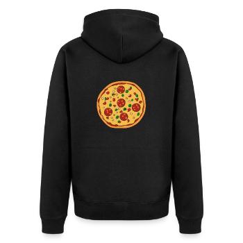 Pizza Pizza Baker Pizza Food Idée cadeau - Veste à capuche bio Premium Unisexe - noir - Dos - Nico (187cm)