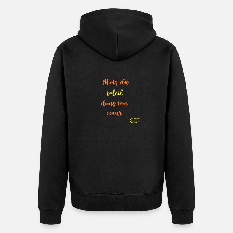 Mets du soleil - Veste à capuche bio Premium Unisexe - noir