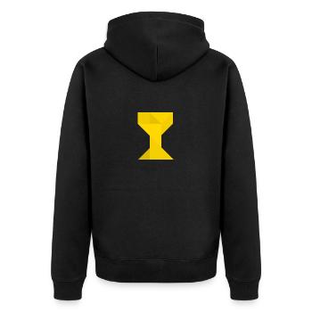 Trophée - Tangram - Veste à capuche bio Premium Unisexe - noir - Dos - Nico (187cm)