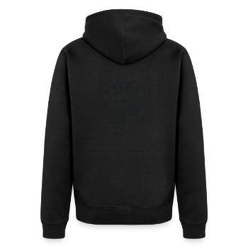 Dodo dodo repeat, gros chat endormi! - Veste à capuche bio Premium Unisexe - noir - Dos - Nico (187cm)