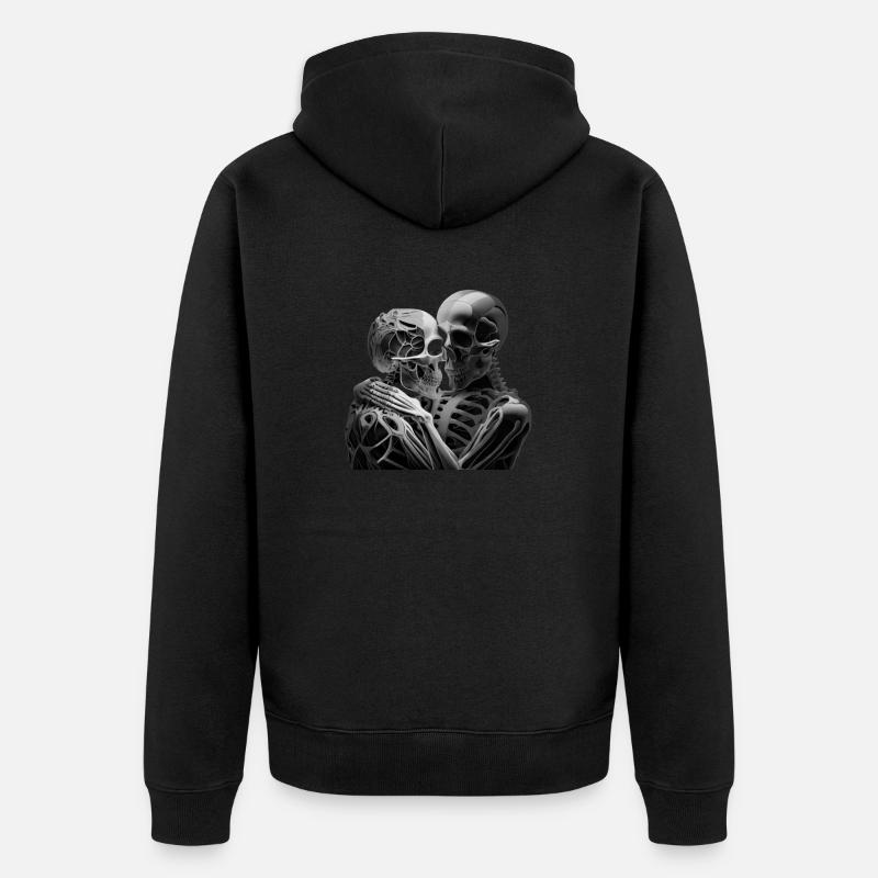 Crâne - Veste à capuche bio Premium Unisexe - noir
