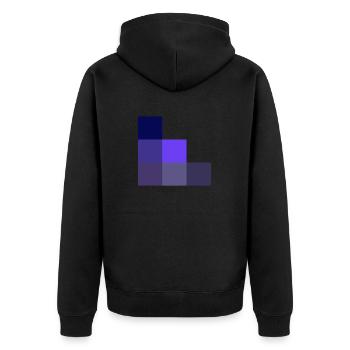 Géométrique - Veste à capuche bio Premium Unisexe - noir - Dos - Nico (187cm)