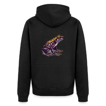 La grenouille empoisonnée vénéneuse vit sous les tropiques - Veste à capuche bio Premium Unisexe - noir - Dos - Nico (187cm)