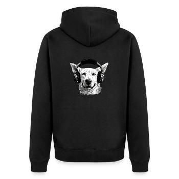 Jack le chien audiophile - Veste à capuche bio Premium Unisexe - noir - Dos - Nico (187cm)