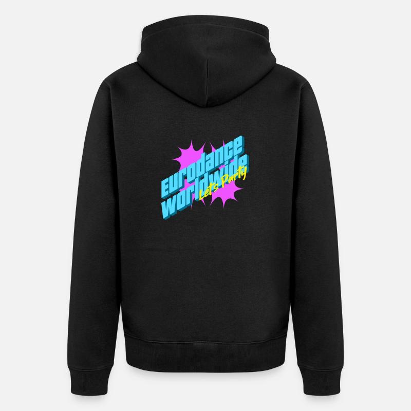 Eurodance dans le monde - Veste à capuche bio Premium Unisexe - noir