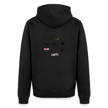 do it success - Unisex Premium Organic Zip Hoodie - black - Back - Nico (187cm)