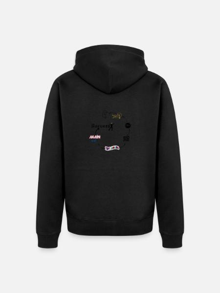do it success - Unisex Premium Organic Zip Hoodie - black