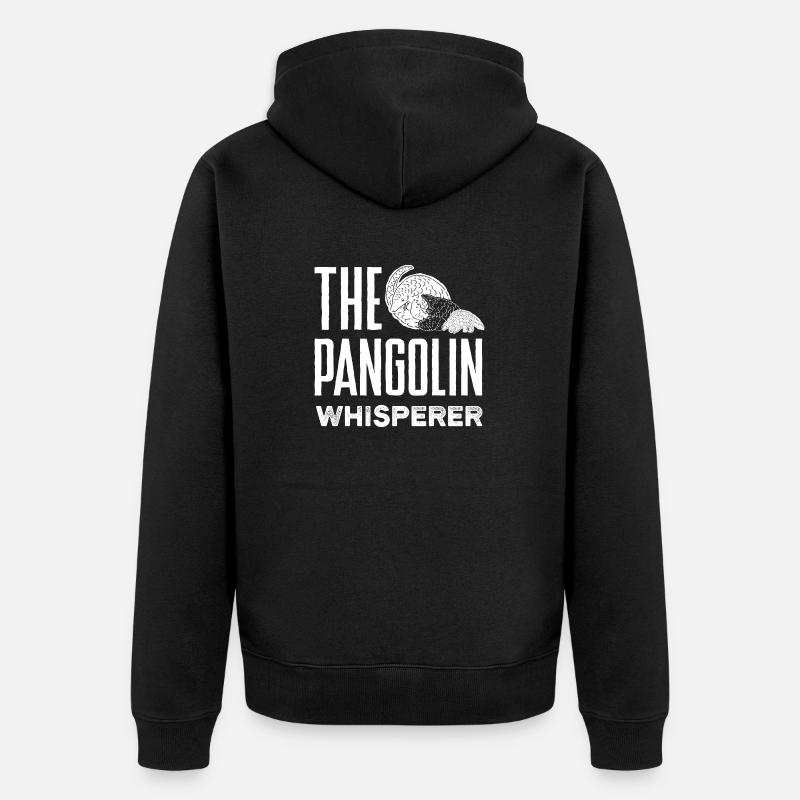 Pangolins Le Chuchoteur de Pangolin - Veste à capuche bio Premium Unisexe - noir