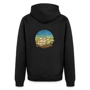 Tortue - Veste à capuche bio Premium Unisexe - noir - Dos - Nico (187cm)