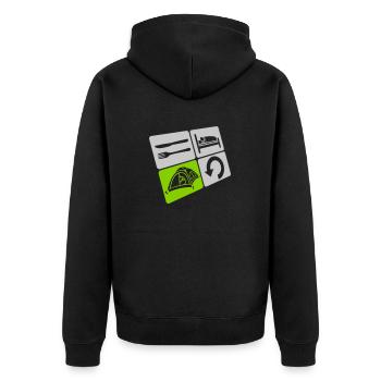 Manger Sleep Camp Répéter - Veste à capuche bio Premium Unisexe - noir - Dos - Nico (187cm)