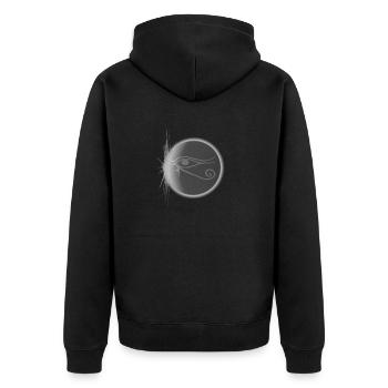 Black Sun 11 Udjat Eye - Unisex Premium Organic Zip Hoodie - black - Back - Nico (187cm)