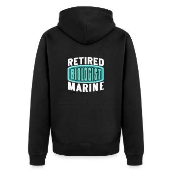 Retraité biologiste marin Epic Cool T-Shirt Cadeau - Veste à capuche bio Premium Unisexe - noir - Dos - Nico (187cm)